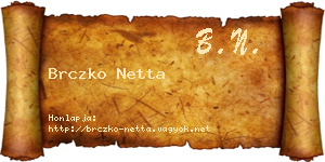 Brczko Netta névjegykártya